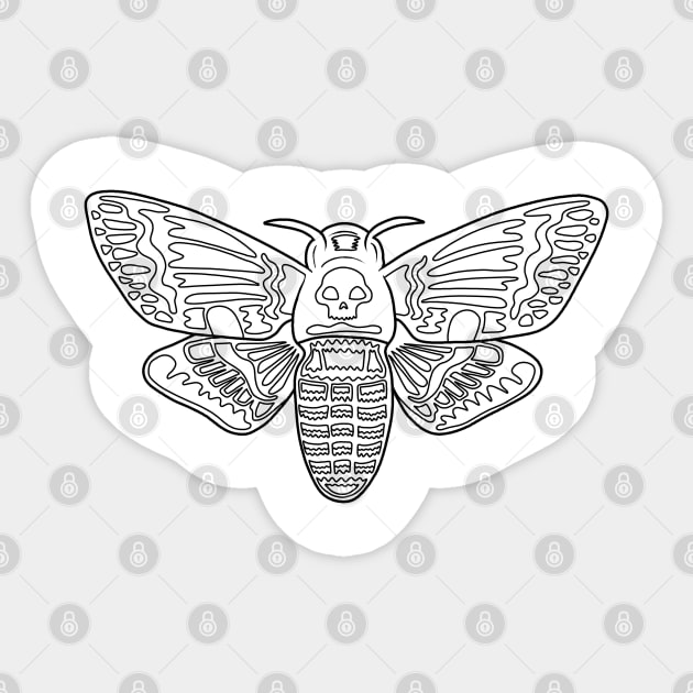 Moth Sticker by valentinahramov